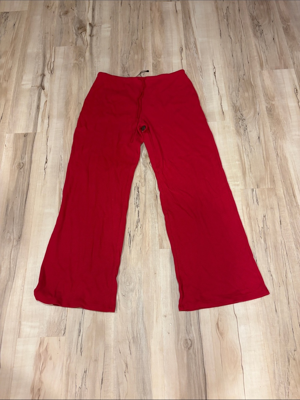 Women’s Red Wide-Leg Lounge Pants